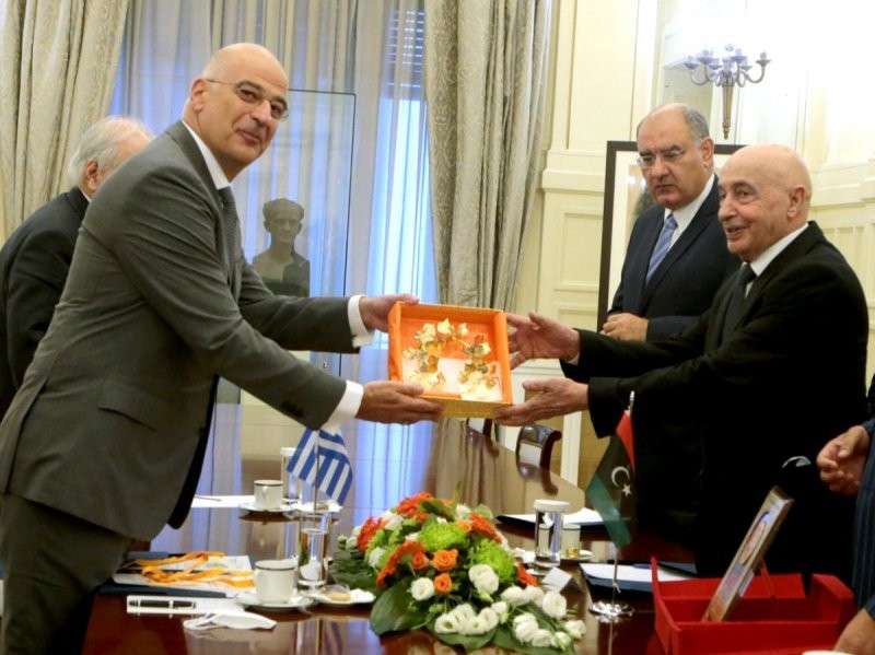 Άκυρα τα μνημόνια, είπε ο πρόεδρος της Βουλής της Λιβύης Σάλεχ στην συνάντησή του με τον Δένδια