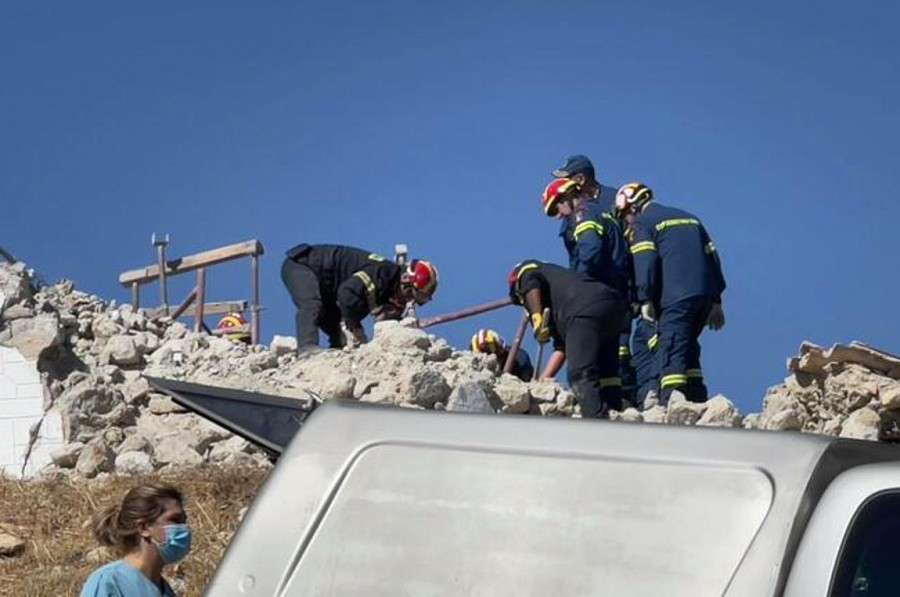 Σεισμός 5,8 Ρίχτερ στην Κρήτη με ένα νεκρό και εννέα τραυματίες