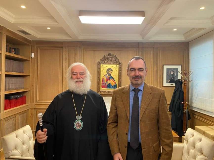 Συνάντηση Α. Κατσανιώτη με τον Πατριάρχη Αλεξανδρείας Θεόδωρο Β'