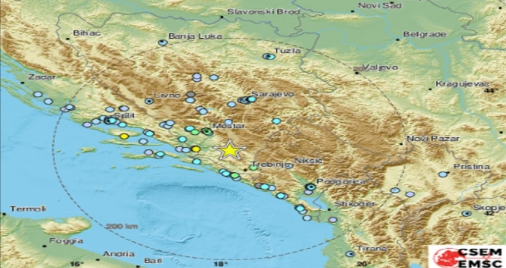 Ισχυρός σεισμός στη Βοσνία - Αισθητός και στην Αλβανία
