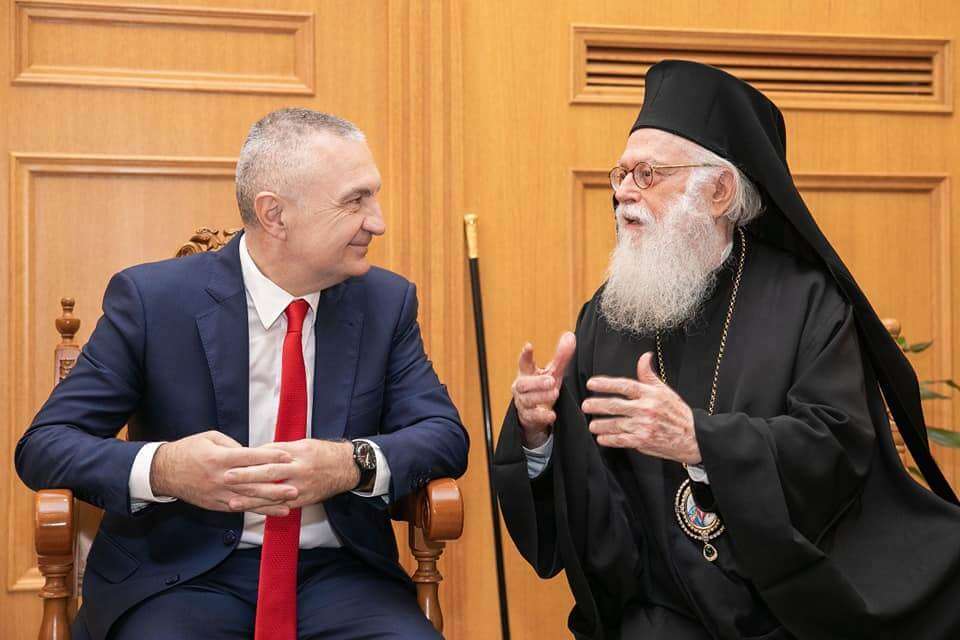 Στη πασχαλινή δεξίωση του Αρχιεπισκόπου Αναστασίου παρέστη ο Πρόεδρος της Αλβανίας Ιλίρ Μέτα