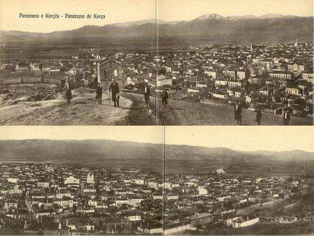 Άποψη της πόλης της Κορυτσάς κατά το 1935