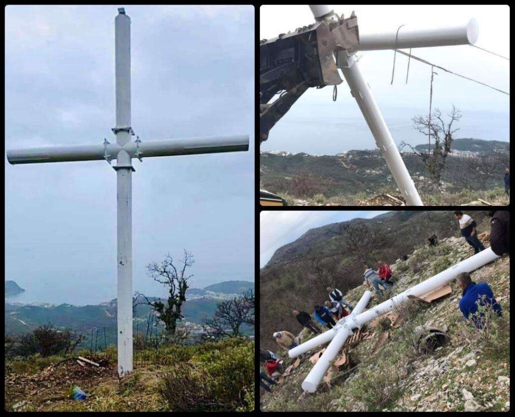 Χιμάρα: Σταυρός 9 μέτρων τοποθετήθηκε στην Ιερά Μονή Ζωοδόχου Πηγής