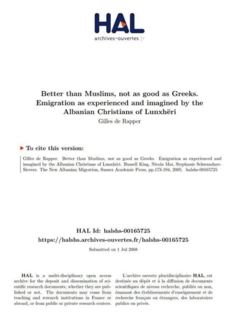 The albanologist Gilles de Rapper on the christians of Lintzouria 2 Screenshot 20220127 121802