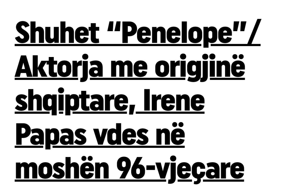 Προκλητικά αλβανικά ΜΜΕ για την περίφημη Ειρήνη Παπά και την δήθεν αλβανική καταγωγή της 2 IMG 20220917 210746
