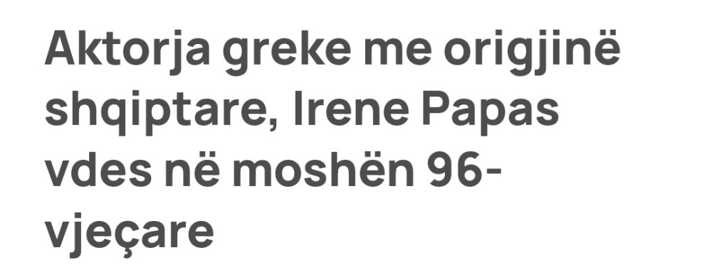 Προκλητικά αλβανικά ΜΜΕ για την περίφημη Ειρήνη Παπά και την δήθεν αλβανική καταγωγή της 3 IMG 20220917 210946