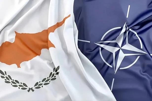 Cyrpus and NATO flags