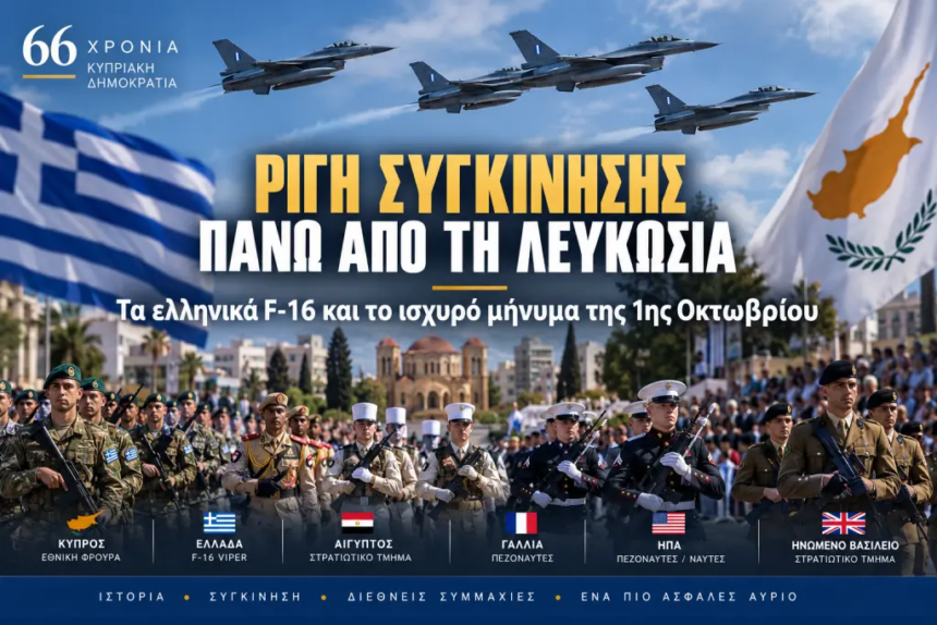 66 years of the Republic of Cyprus | Greek F-16 Viper over Nicosia and a strong message from Greece - Cyprus 1 IMG 9988
